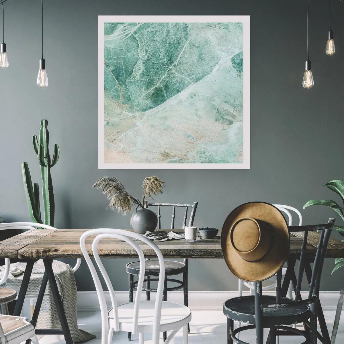 Plakat - Szlachetny chłód kamienia - 60x60 cm