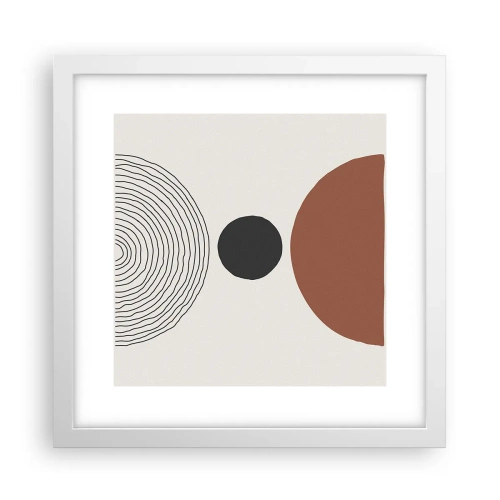 Plakat w białej ramie - W centrum uwagi - 30x30 cm
