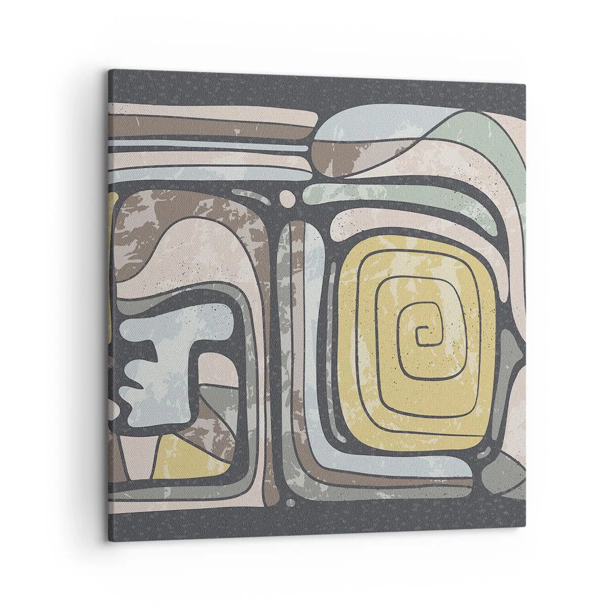 Obraz na płótnie - Abstrakcja w duchu prekolumbijskim - 50x50 cm