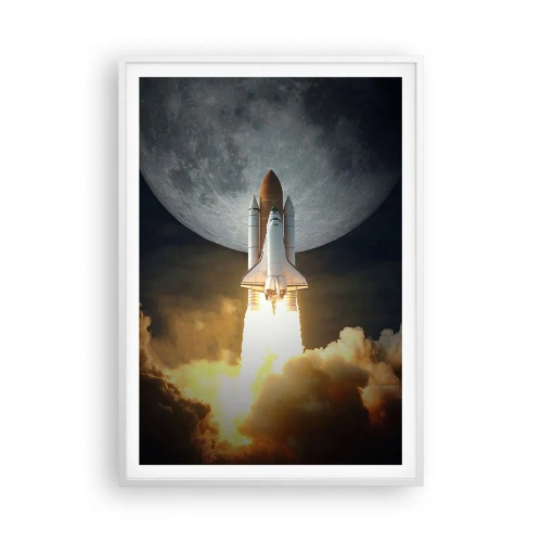 Plakat w białej ramie - Początek nieziemskiej przygody - 70x100 cm