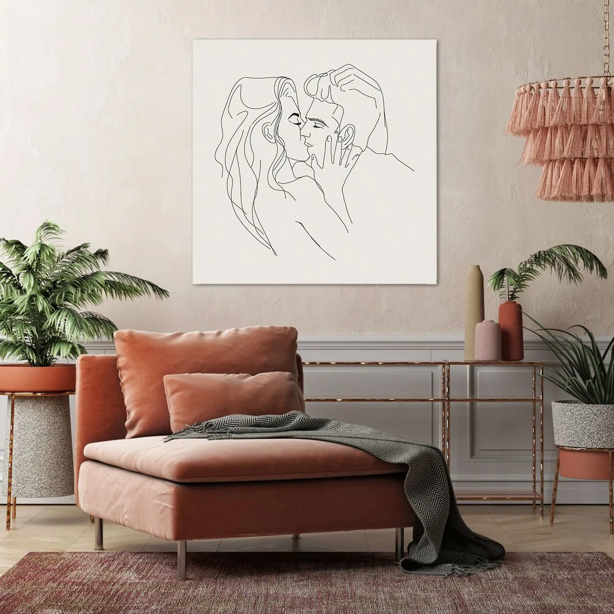 Obraz na płótnie - Splątani uczuciem - 70x70 cm