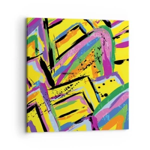 Obraz na płótnie - Aż krzyczy z radości - 70x70 cm