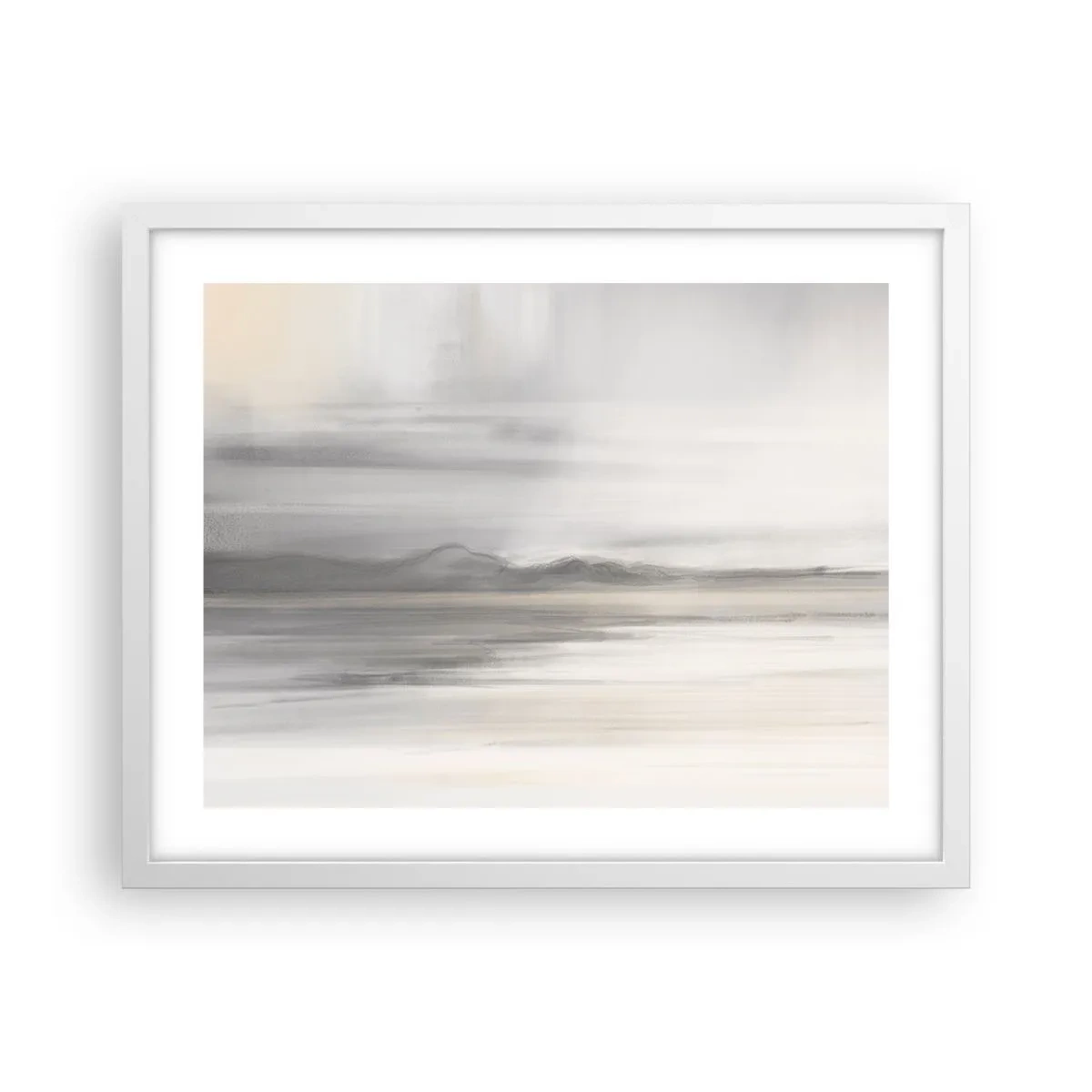 Plakat w białej ramie - Zamyślona dal - 50x40 cm