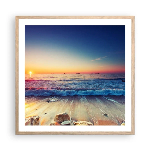 Plakat w ramie jasny dąb - A co za horyzontem? - 60x60 cm