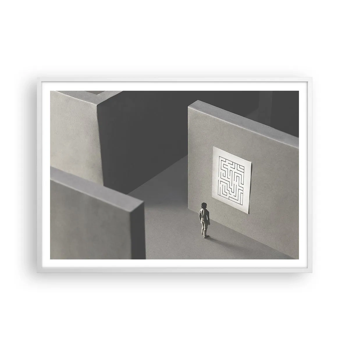 Plakat w białej ramie - Ale gdzie jestem? - 100x70 cm