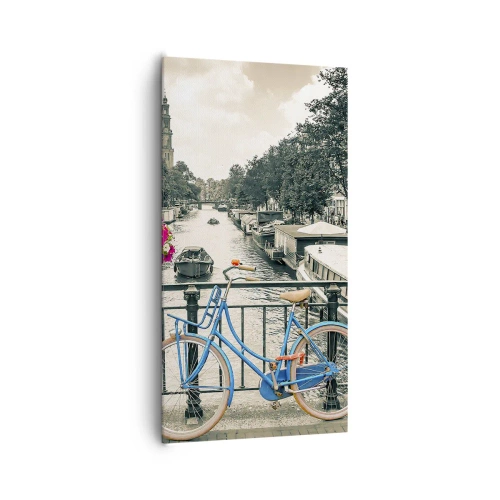 Obraz na płótnie - Kolory amsterdamskiej ulicy - 65x120 cm