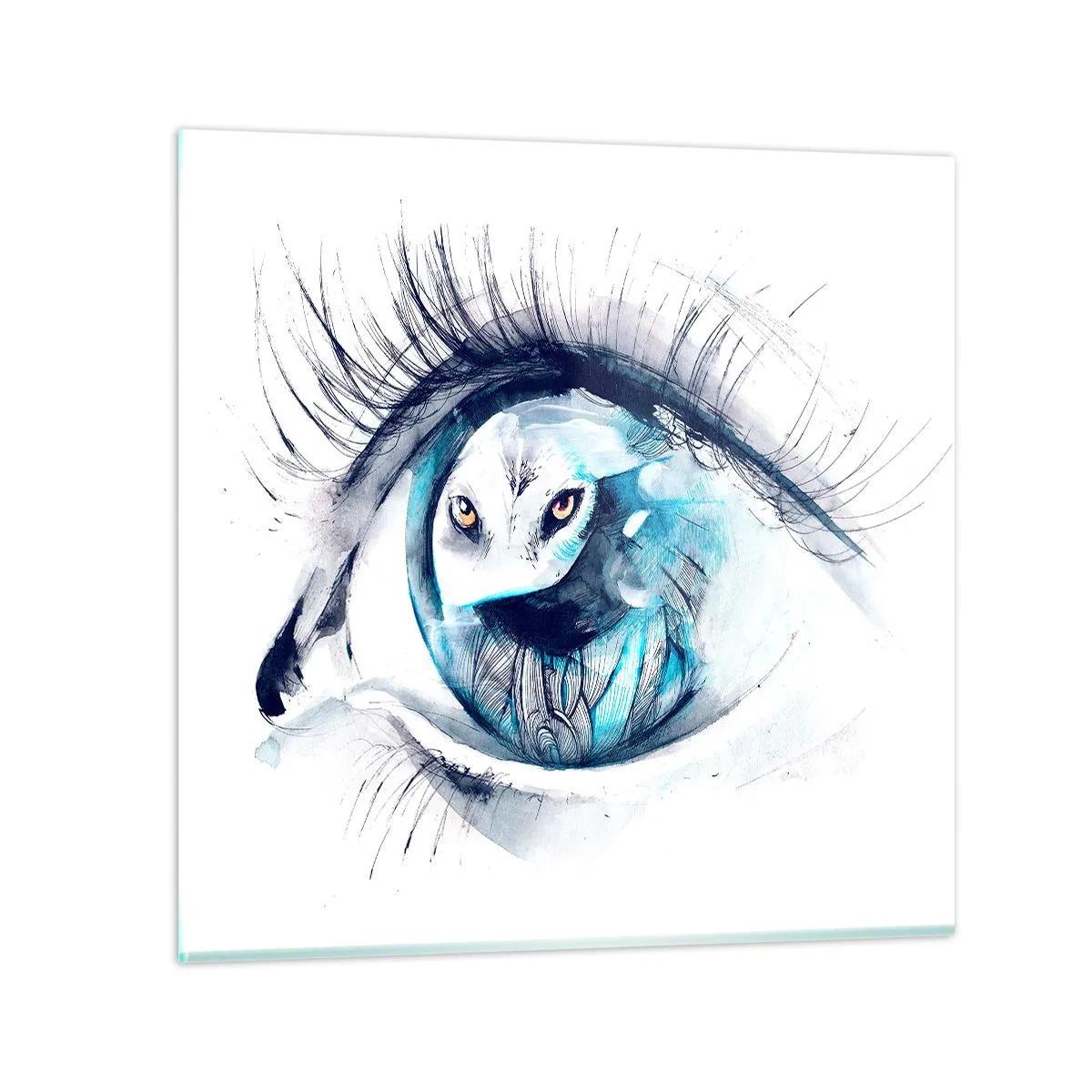 Obraz na szkle - Oko w oko z dzikością - 60x60 cm