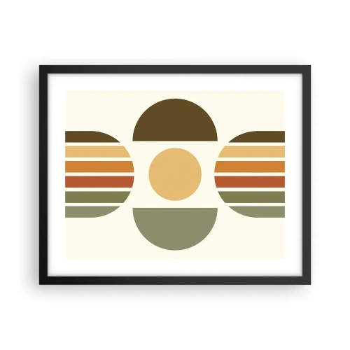 Plakat w czarnej ramie - W kolorach ziemi - 50x40 cm