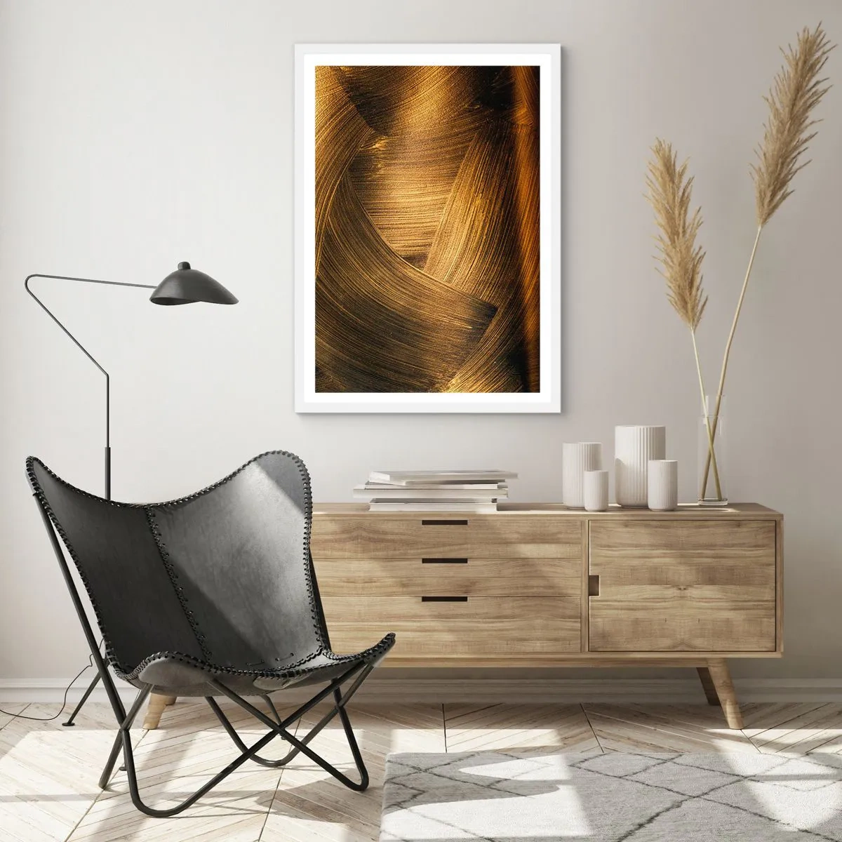 Plakat w białej ramie - W złotym labiryncie - 70x100 cm