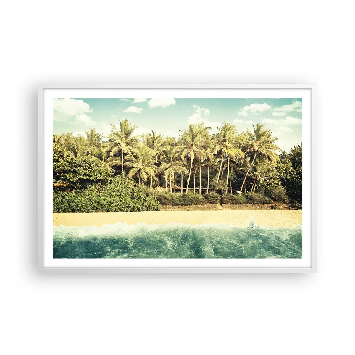 Plakat w białej ramie - A może tutaj? - 91x61 cm