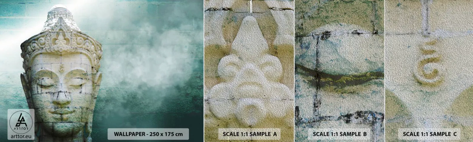 Fototapeta Próbka Premium Sand - Poszukując światła - Budda, Posąg Buddy, Azja - 100x30 cm