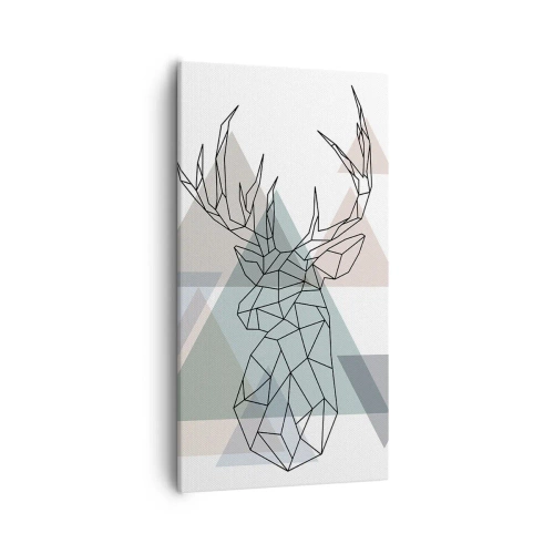 Obraz na płótnie - W geometrycznym lesie - 55x100 cm