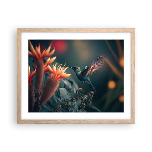 Plakat w ramie jasny dąb - naprawdę barwne życie - 50x40 cm