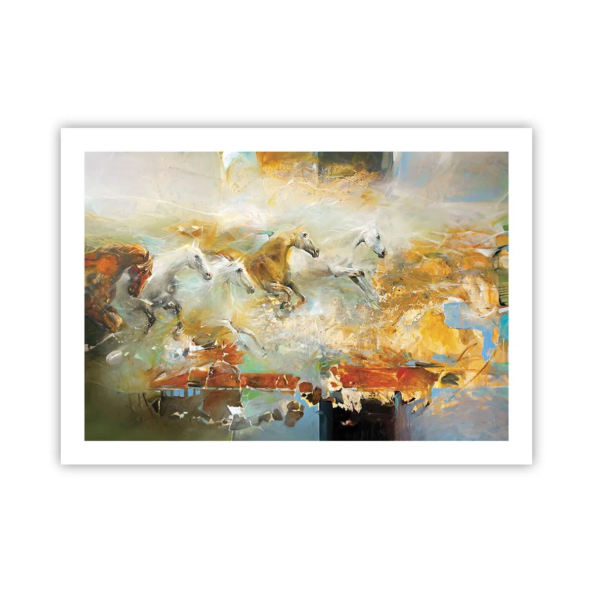 Plakat - Galopem przez światło - 70x50 cm