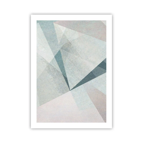 Plakat - Geometryczne kształty w pastelowych odcieniach - 50x70cm - Spokojnie choć dynamicznie - Nowoczesna dekoracja ścienna do salonu, kuchni i sypialni ARTTOR