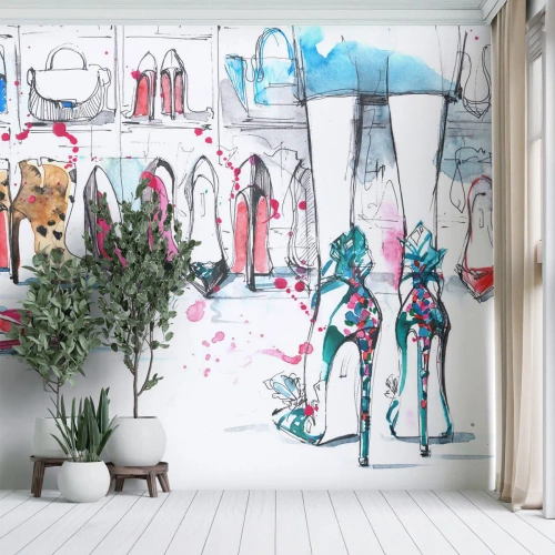 Fototapeta Standard Eco - Sezamie, otwórz się - Kobieca Garderoba, Moda, Torebka - 500x350 cm