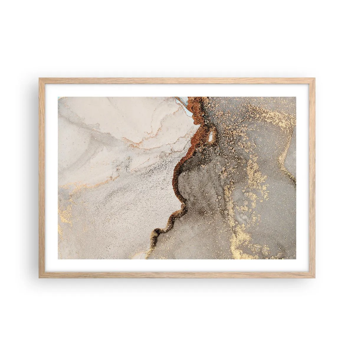 Plakat w ramie jasny dąb - Na granicy barw - 70x50 cm