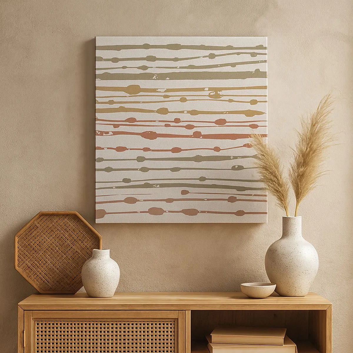 Obraz na płótnie - Muzyczny zapis barw - 30x30 cm