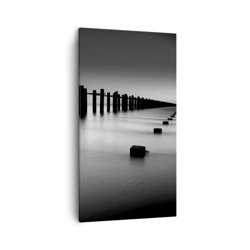Obraz na płótnie - Szara dal we mgle - 45x80 cm