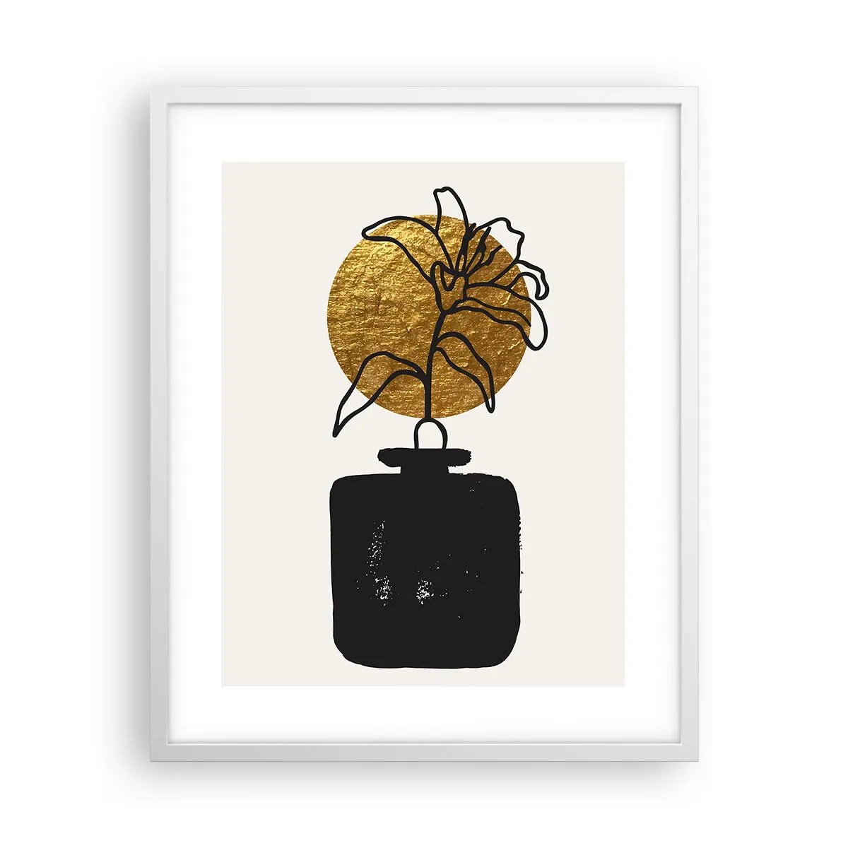 Plakat w białej ramie - Piękno na wagę złota - 40x50 cm