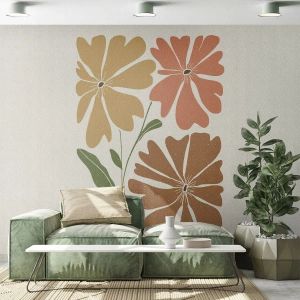 Fototapeta Premium Sand - Natura i geometria - Boho, Kwiaty, Minimalizm - 100x70 cm
