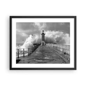 Plakat w czarnej ramie - Nieustraszona  - 50x40 cm