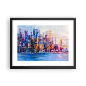 Plakat w czarnej ramie - Radosna metropolia - 40x30 cm