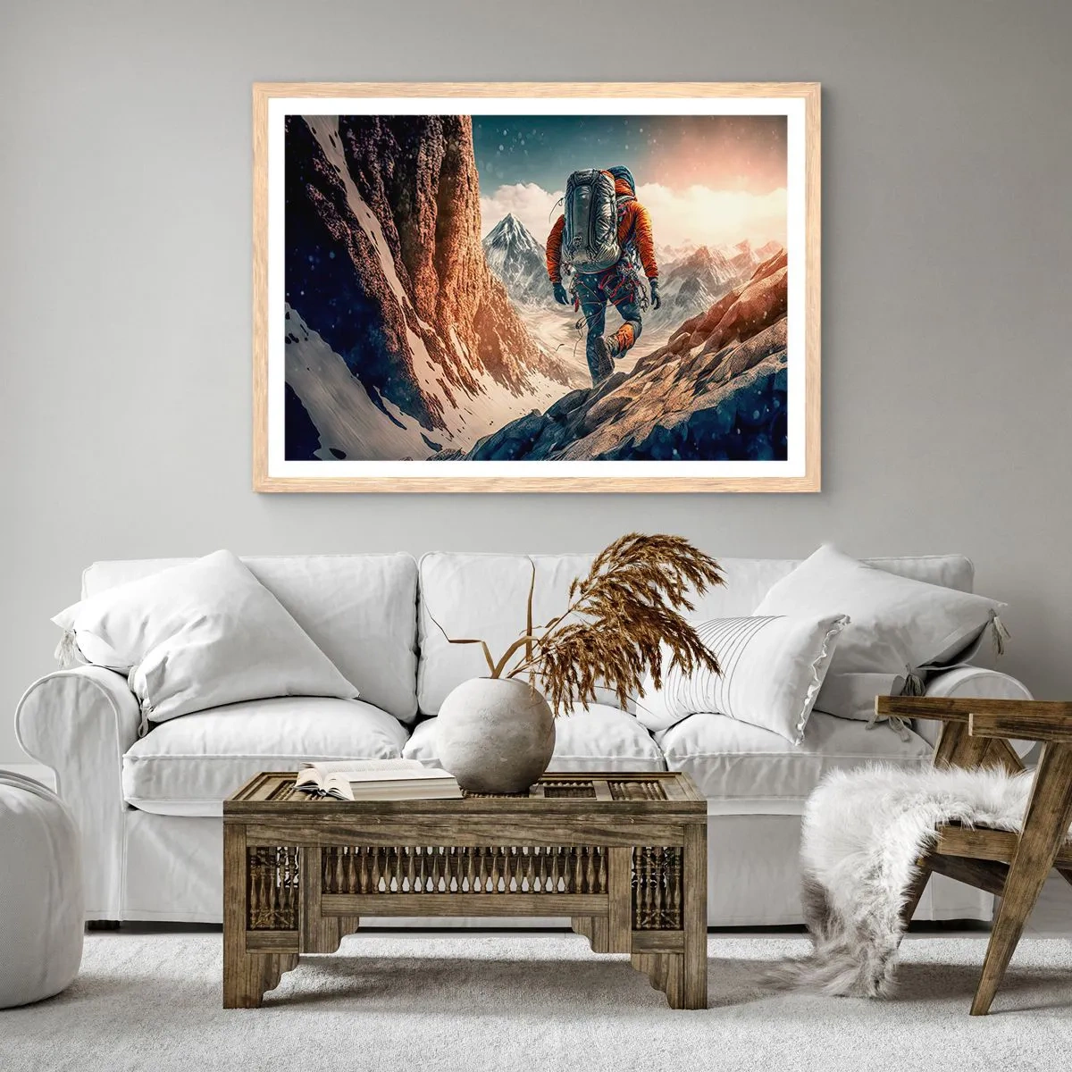 Plakat w ramie jasny dąb - Samotny wojownik - 91x61 cm