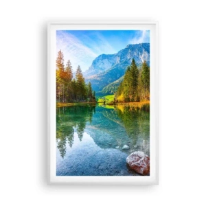 Plakat w białej ramie - Łagodność jesieni - 61x91 cm