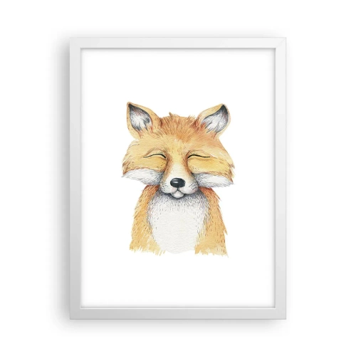 Plakat w białej ramie - Lisie humory - 30x40 cm