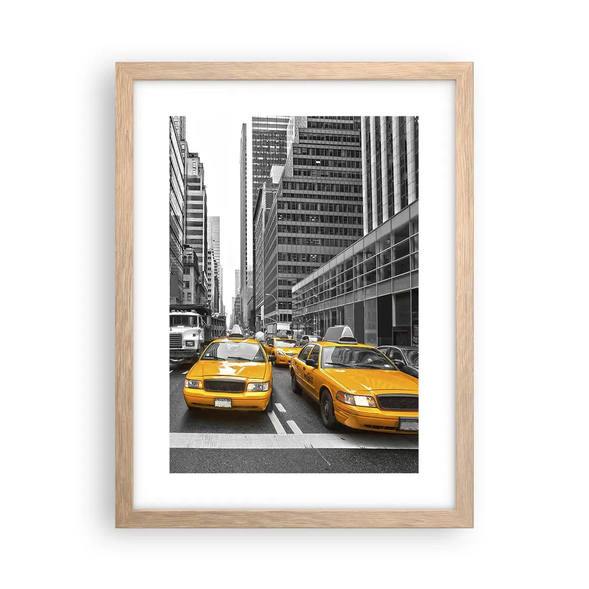 Plakat w ramie jasny dąb - To my ubarwiamy miasto - 30x40 cm