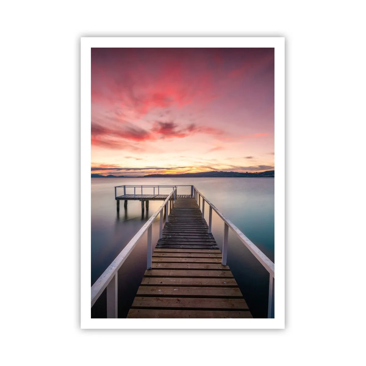 Plakat - Łagodny płomień wieczoru - 70x100 cm