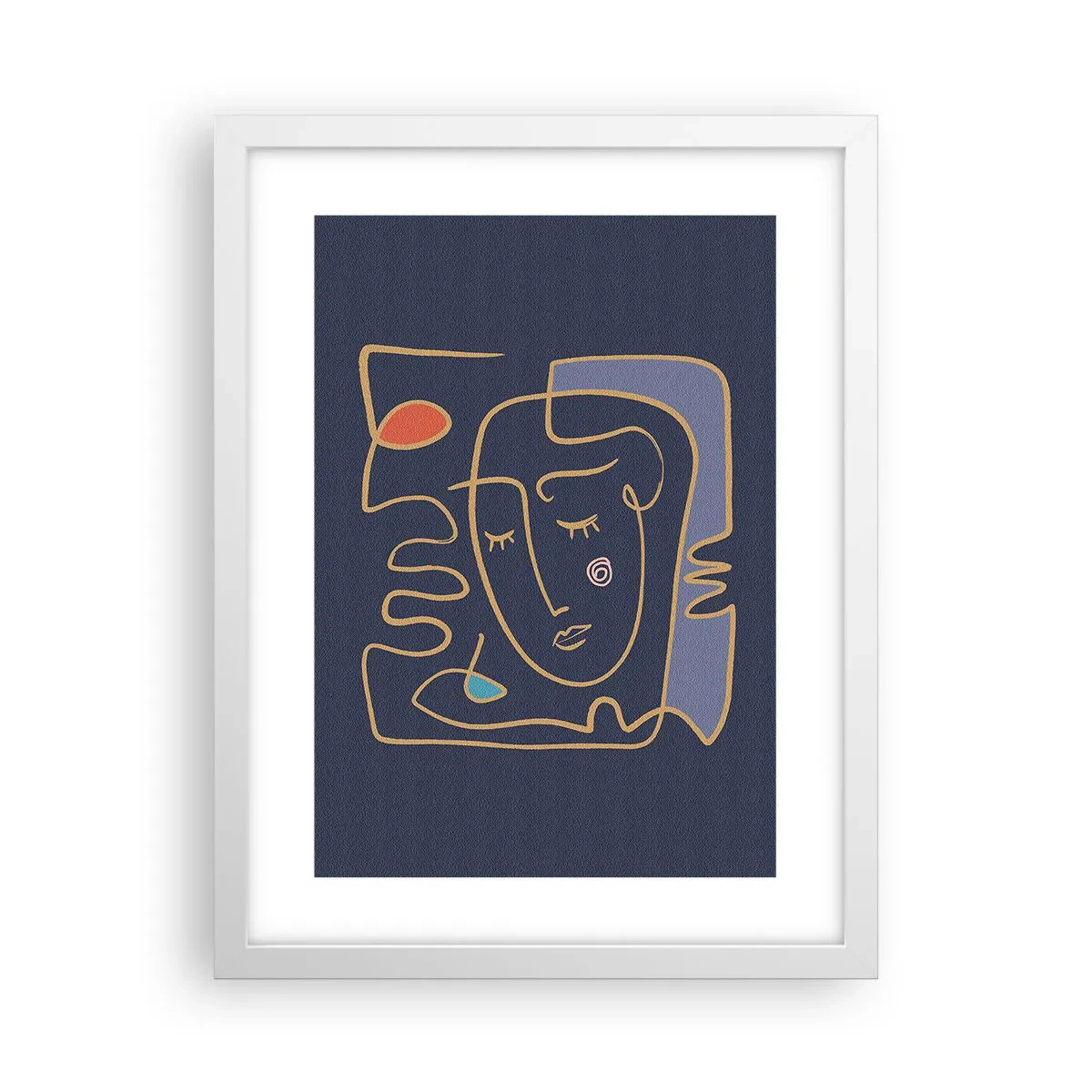 Plakat w białej ramie - W zamyśleniu - 30x40 cm