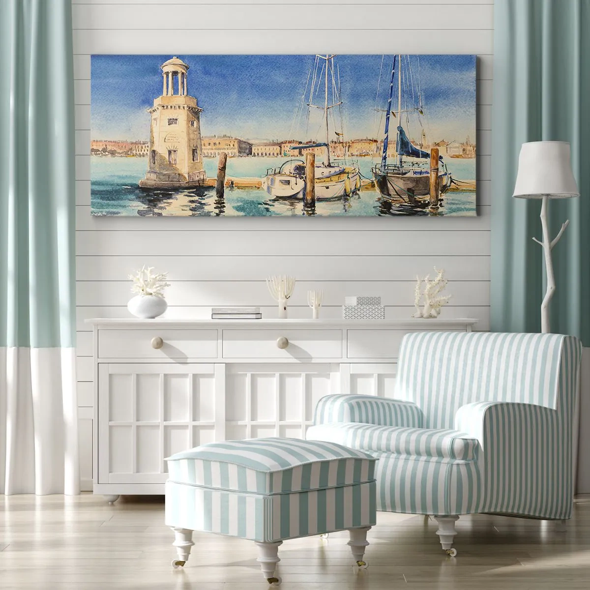 Obraz na płótnie - Słoneczna laguna - 100x40 cm