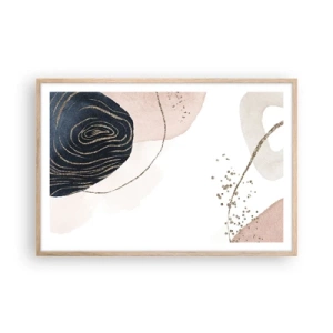 Plakat w ramie jasny dąb - Wszystko płynie - 91x61 cm