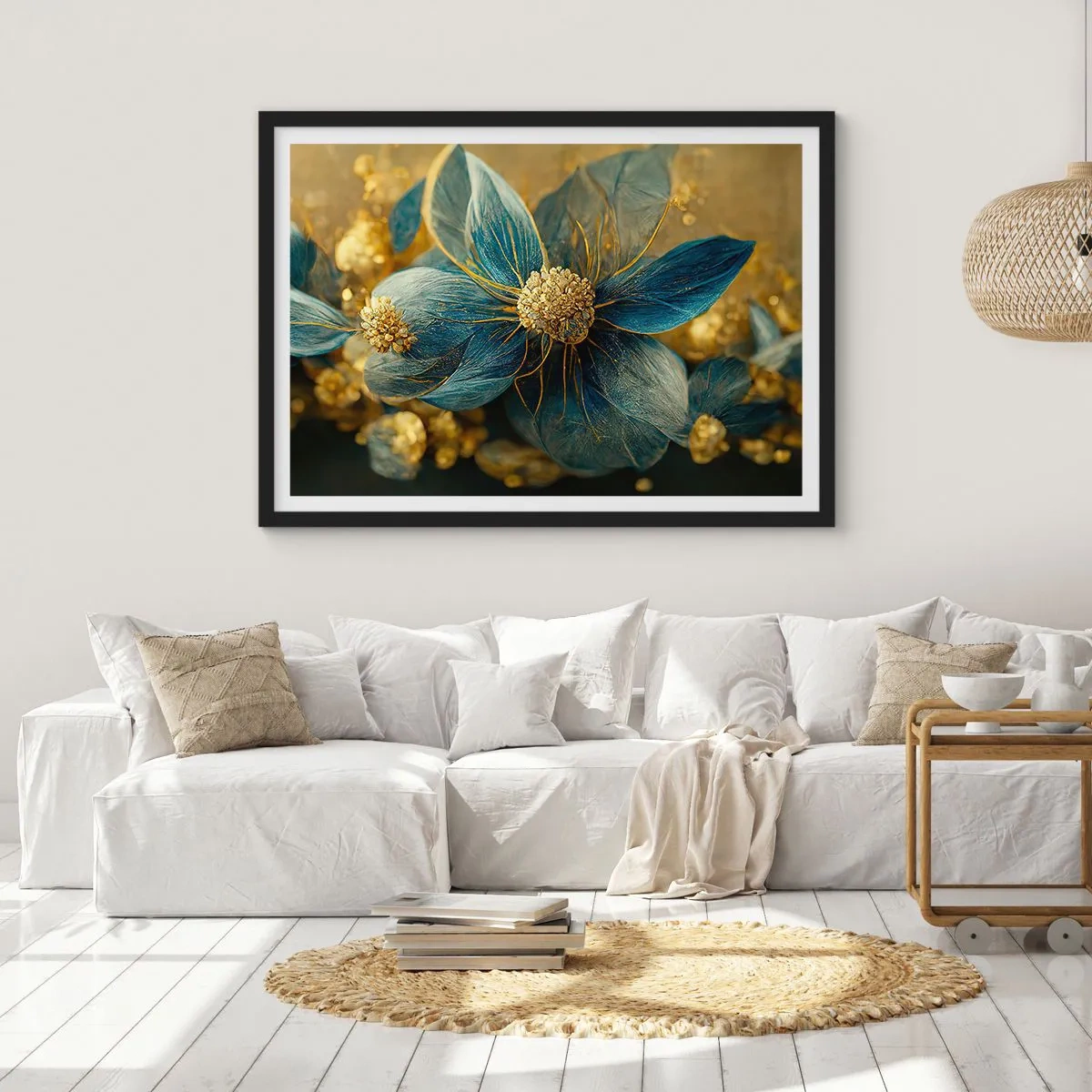 Plakat w czarnej ramie - Zakwitnąć złotem - 40x30 cm