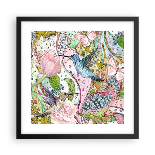 Plakat w czarnej ramie - Wplątane w pnączach - 40x40 cm