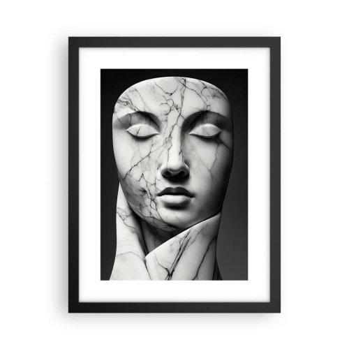 Plakat w czarnej ramie - Marmurowe kształty - 30x40 cm