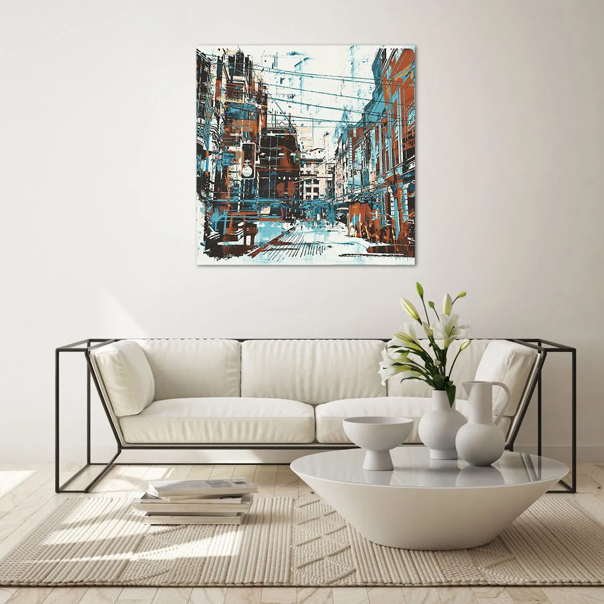 Obraz na szkle - Przetarty miejski szlak - 30x30 cm