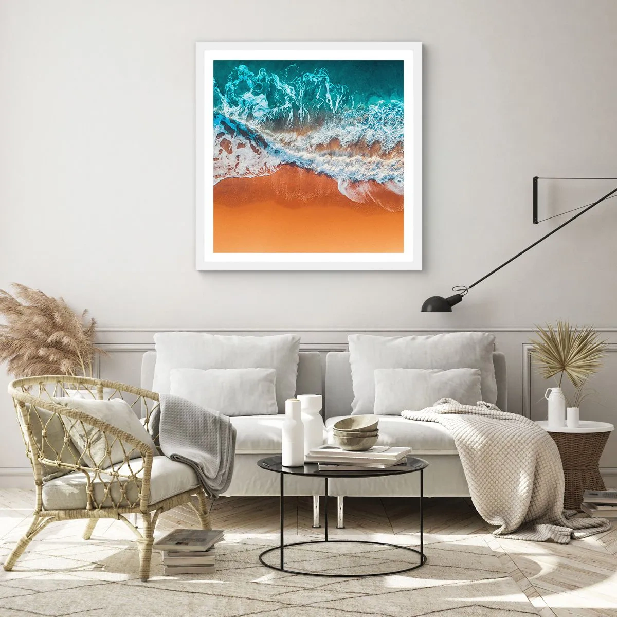 Plakat w białej ramie - Zawsze w parze - 40x40 cm