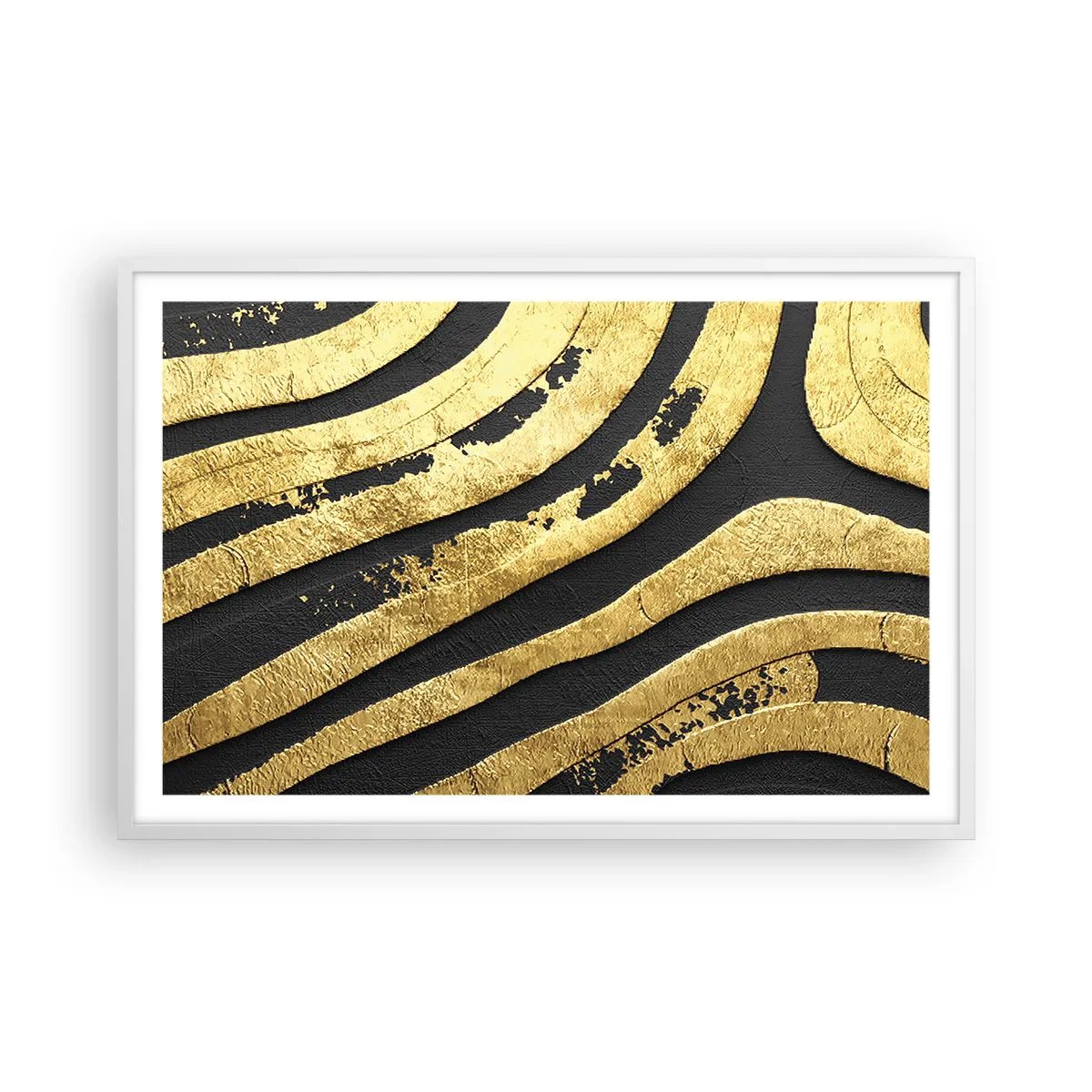 Plakat w białej ramie - Wszystko płynie - 91x61 cm