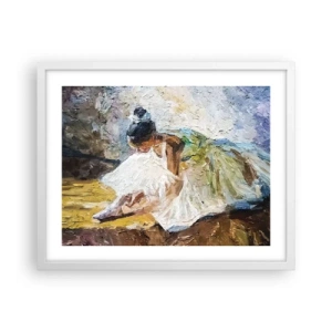 Plakat w białej ramie - Z obrazu Degasa - 50x40 cm