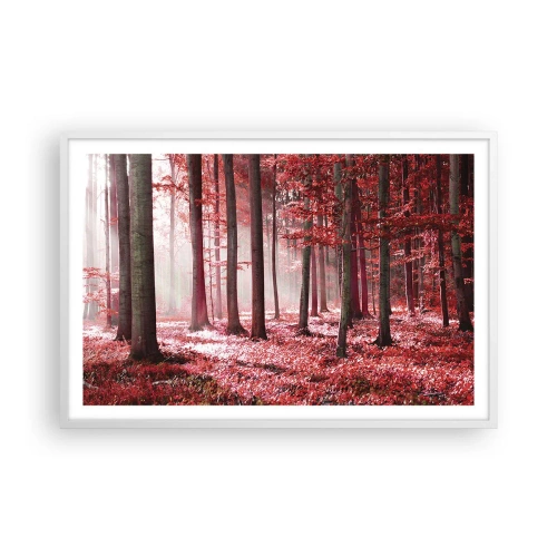 Plakat w białej ramie - Czerwony równie piękny - 91x61 cm