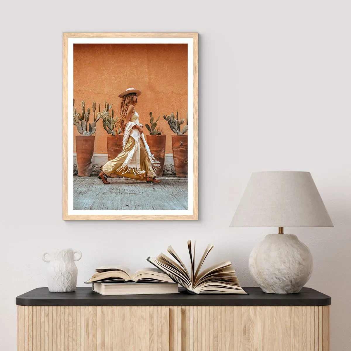 Plakat w ramie jasny dąb - W stylu hippie - 61x91 cm