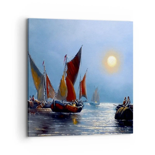 Obraz na płótnie - Nocny połów - 70x70 cm