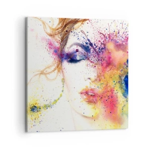 Obraz na płótnie - Tęczowy zawrót głowy - 50x50 cm