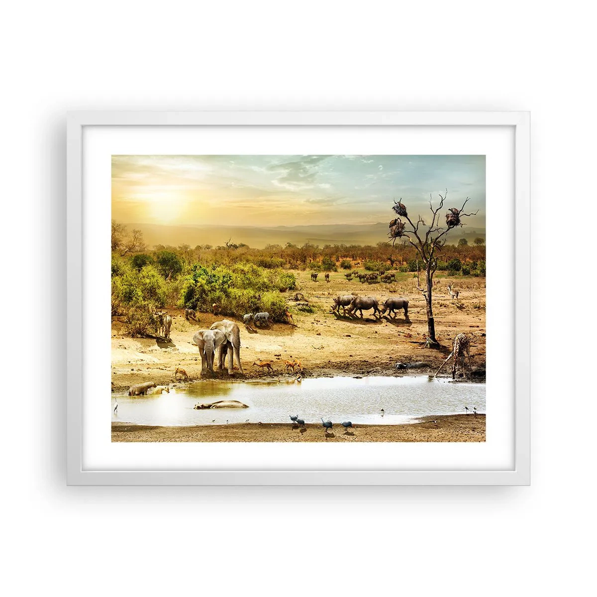 Plakat w białej ramie - "Z Edenu zaś wypływała rzeka…" - 50x40 cm