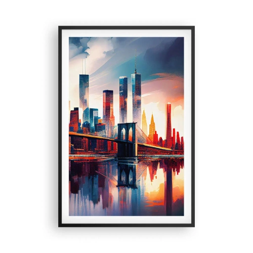 Plakat w czarnej ramie - Zjawiskowy Nowy Jork - 61x91 cm