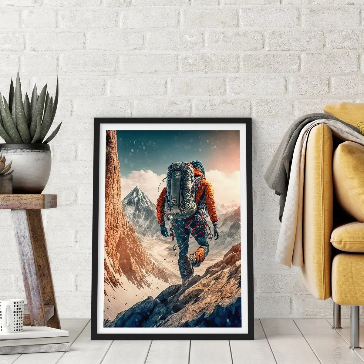 Plakat w czarnej ramie - Samotny wojownik - 70x100 cm