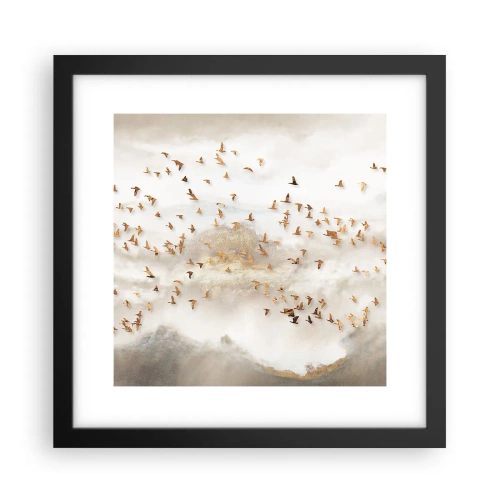 Plakat w czarnej ramie - Już czas… - 30x30 cm